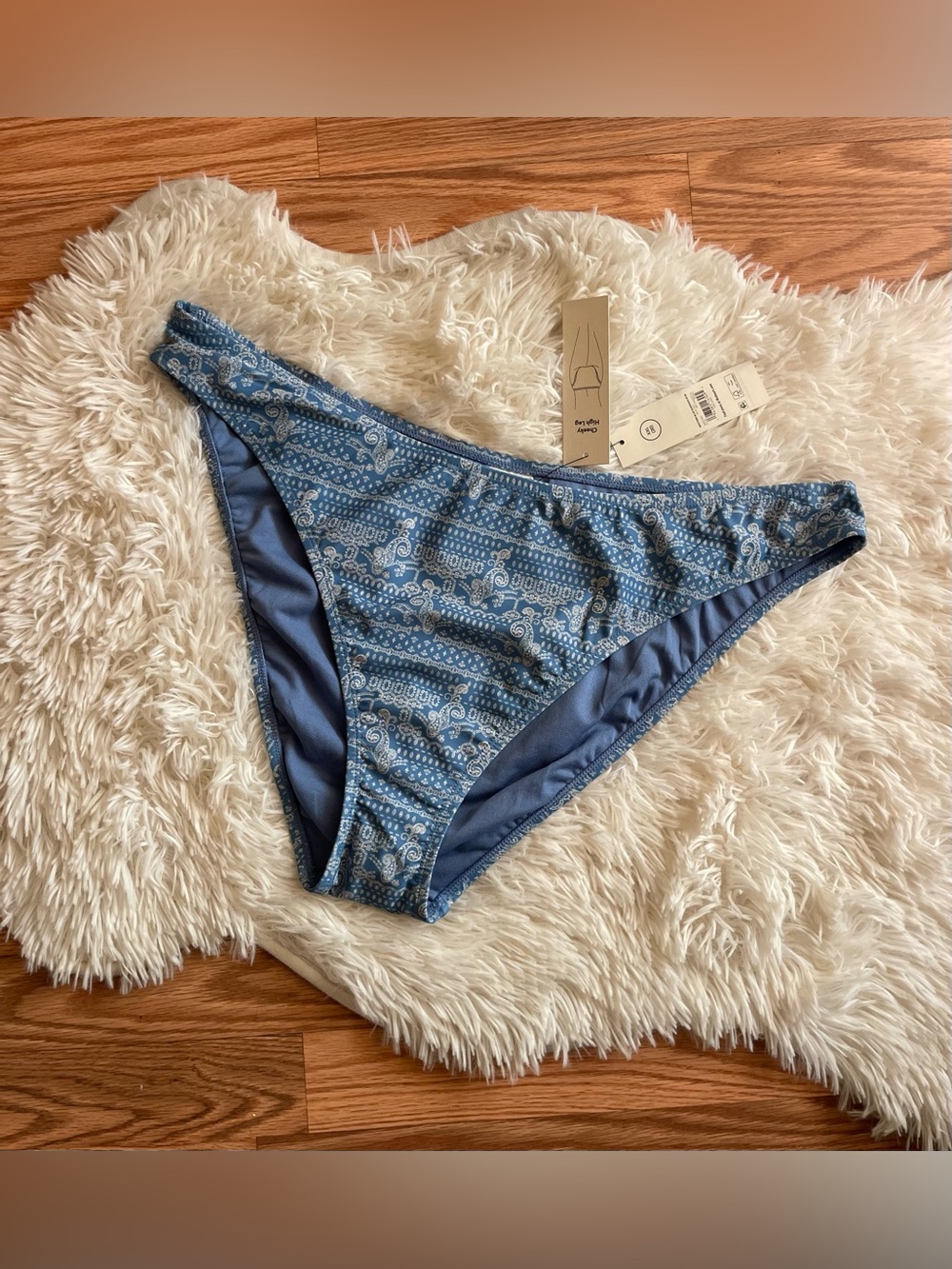 Blue Paisley Swim Bottoms NWT XXL